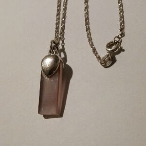 925 Silver and Pink Pendant Necklace